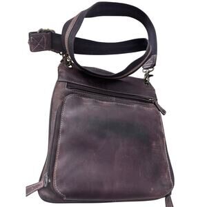 Gun Tote’n Mamas Brown Distressed Leather RFID Protection Crossbody Purse Bag